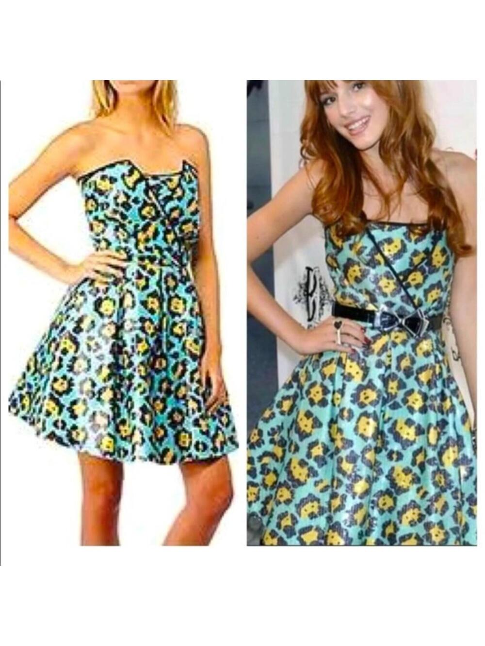Vintage Y2k-Era Betsy Johnson Leopard Sequins Dress size 4